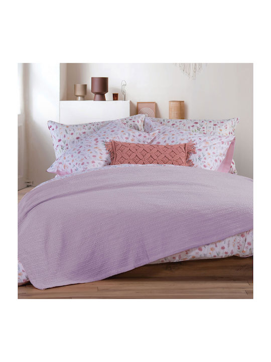 Nef-Nef Homeware Cool Κουβέρτα Πικέ Μονή 160x240εκ. Purple