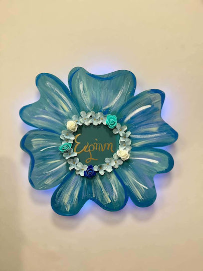 Hölzernes Kinder Wandlampen „Blume” Name