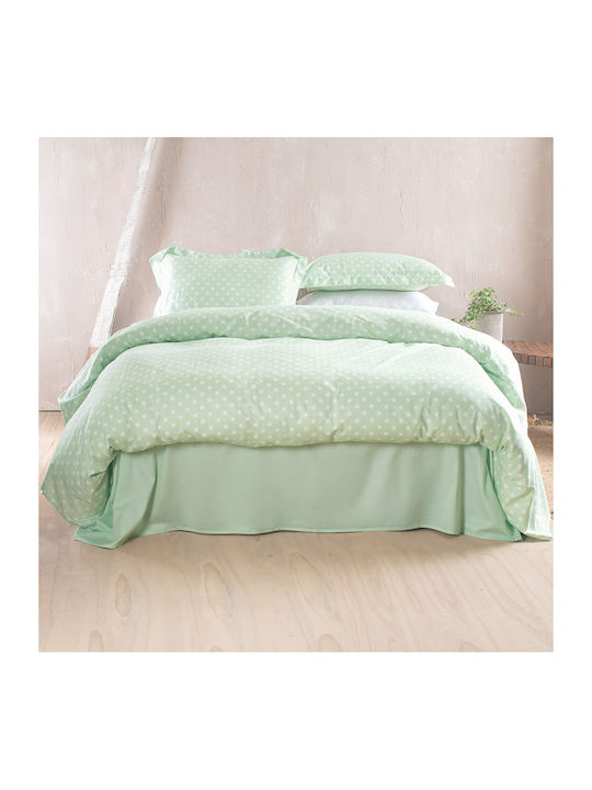 Rythmos Rythmos Cotton Duvet Cover Set 230x250cm Extra with 2 Pillowcases & 2 Bed Sheets Mint