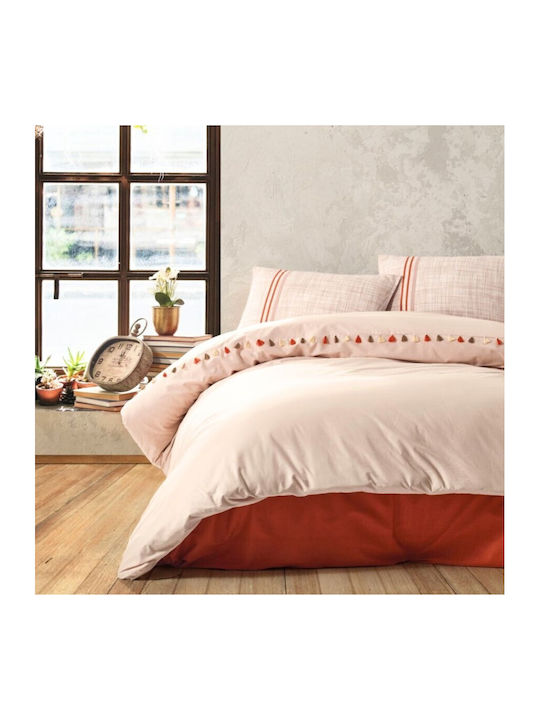 Cotton Box Bettbezug-Set Doppelbett mit 2 Kissenbezügen & 1 Bettlaken 200x220 Merri Beige