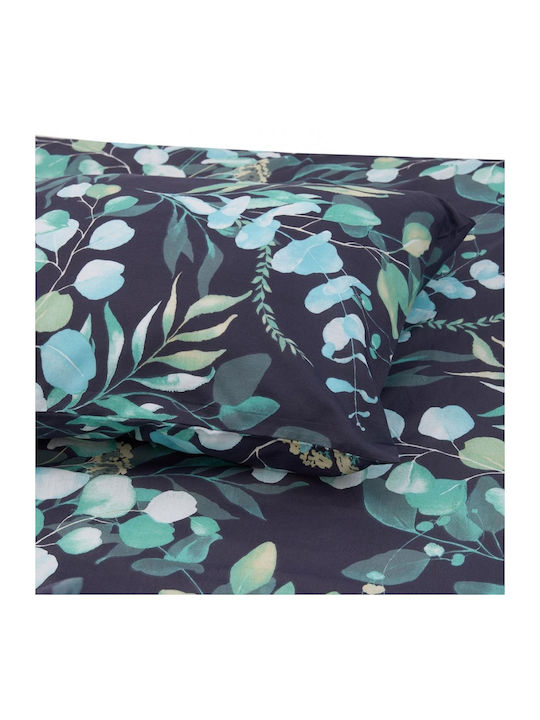 Vanora Duvet Cover Set Cotton Double with 2 Pillowcases & 1 Sheet 200x220 Jade