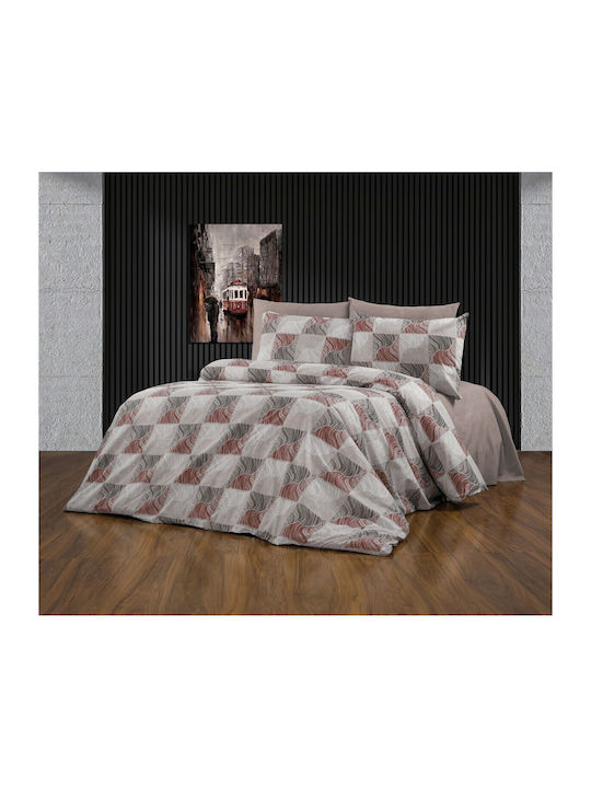 Dimcol Duvet Cover Single 160x240 Kleopatra 611 Red-black