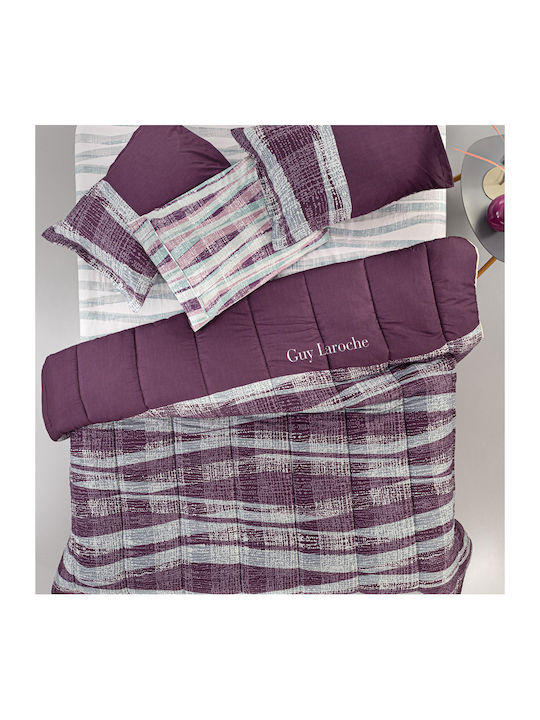 Guy Laroche Duvet Cover Cotton Queen 225x245 Active Iris Suede