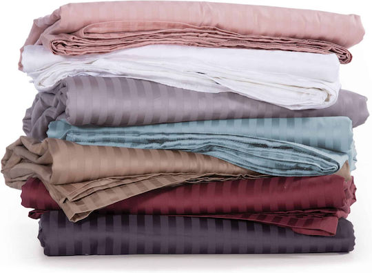Nef-Nef Homeware Duvet Cover Set Cotton Queen with 2 Pillowcases 240x220 Elements Bordo