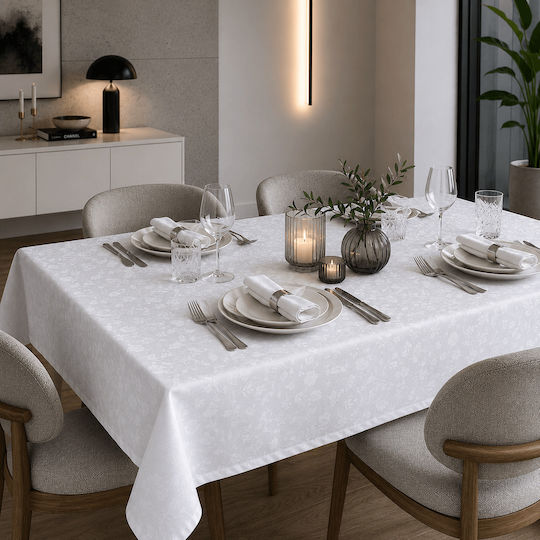 Astron Italy Tischdecken Set 9Stücke Weiß 140x220cm