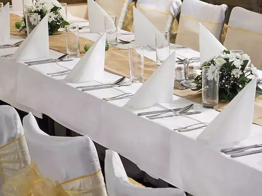 PartyDeco Tischtuch Weiß 300x180cm