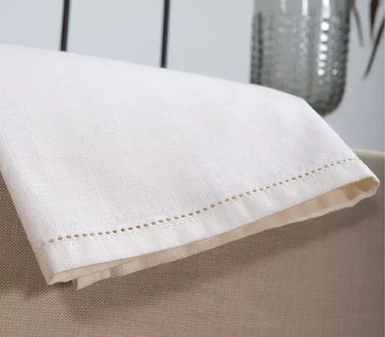 Nef-Nef Homeware Cotton Tablecloth Steady Ecru 180x180cm