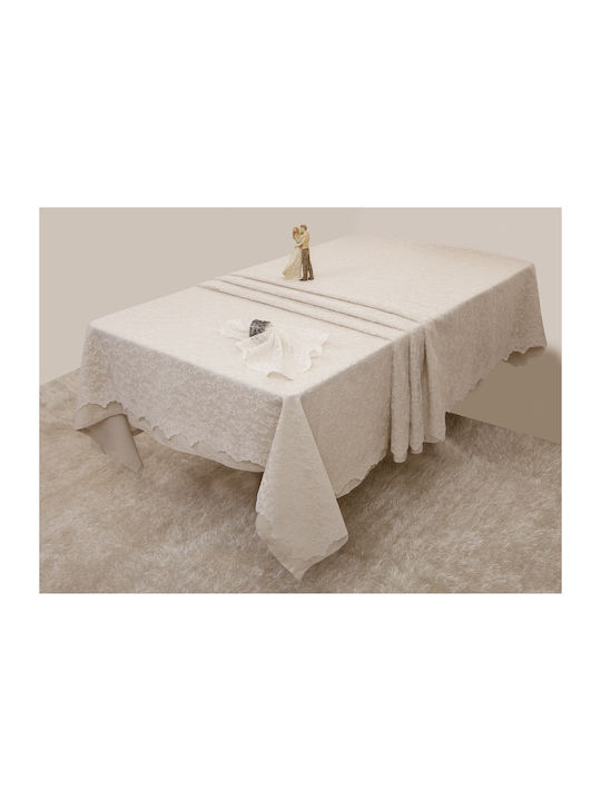 Anna Riska Ράνερ Βαμβακερό με Δαντέλα Σετ 2τμχ 2330 2 Ivory 45x145εκ.