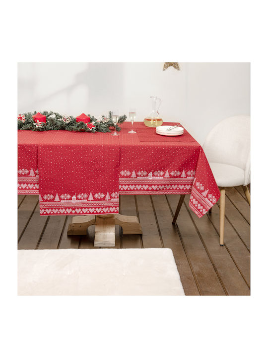 Nima Tablecloth Cotton Wonderland Red 150x190cm