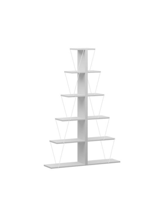 Βιβλιοθήκη Mini Tars Λευκό 130x22x146εκ.