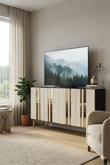 Wooden Sideboard Brown 120x30x75cm