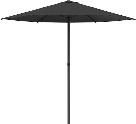 Circular Aluminum Garden & Terrace Parasol Grey Diameter 2.3xHeight 2.23m