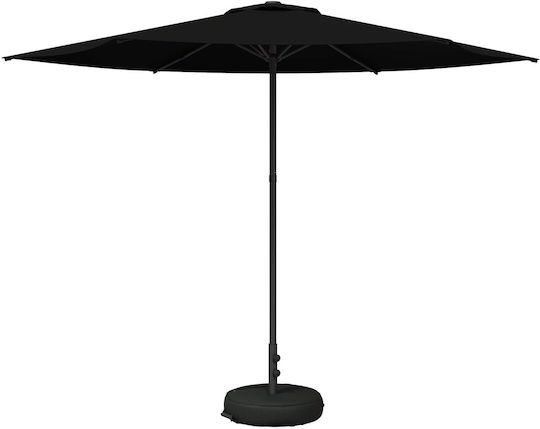Umbrelă Rotundă Din Aluminiu Neagră Φ3xÎ2,28m