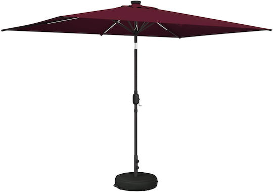 Aluminium-Türkis Garten- und Terrassen-Sonnenschirm 3x3xHöhe 2,35 m