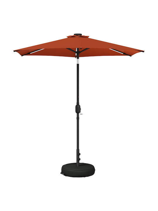 Aluminium Garten- und Terrassen-Sonnenschirm Orange 2,3x2,3xHöhe 2,28 m