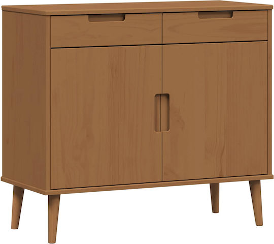 Μπουφές Molde Ξύλινος με Συρτάρια Καραμέλα 90x40x80cm