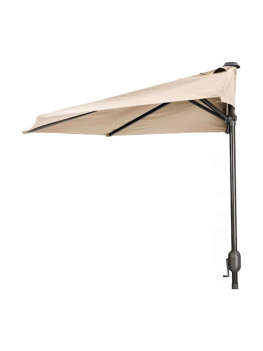 Wall Mounted Circular Aluminum Beige Parasol Φ2.7m