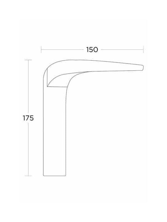 Convex Πόμολο Εξώπορτας με Πλάκα Δεξί 2055 Νίκελ