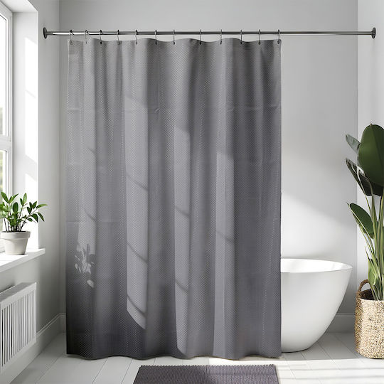 Atmosphera Diamond Fabric Shower Curtain 180x200cm Gray
