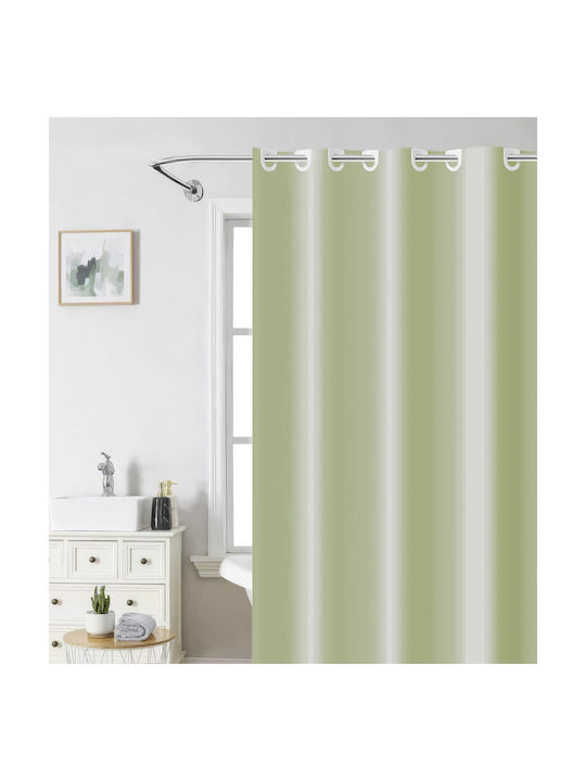 Nima Κουρτίνα Μπάνιου Υφασμάτινη 180x200cm Light Khaki