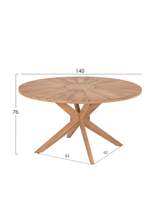 Set de Masă Pentru Exterior Cravin 5 Buc Natural cu Perne