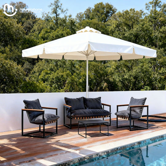 Medrelaxhome Premium Garden Aluminium Living Room Set 4 Pieces with Pillows & Coffee Table Medrelaxhome Premium Garden Aluminium Living Room Set 4 Pieces with Pillows & Coffee Table
