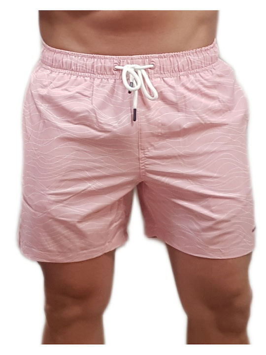 Men's Swimwear Shorts Pink with Patterns