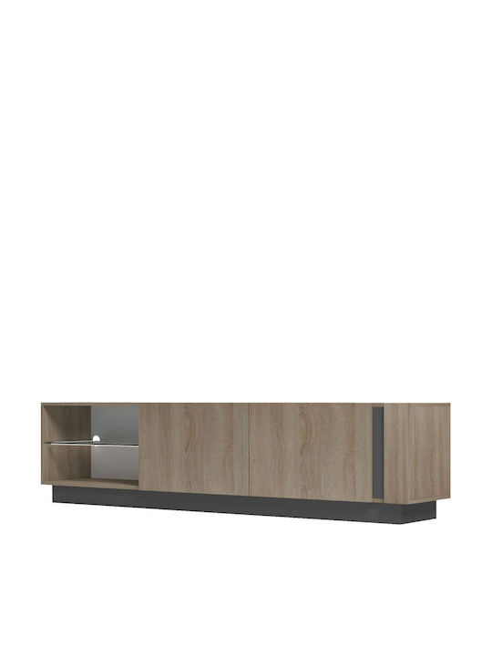 Έπιπλο Τηλεόρασης Γκρι Μ214xΠ35xΥ45cm