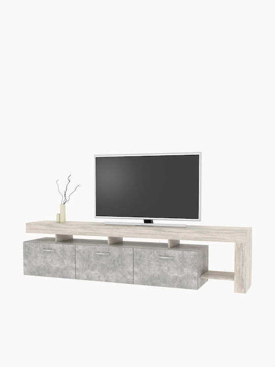 Έπιπλο Τηλεόρασης Madera Γκρι Μ220xΠ40xΥ52cm