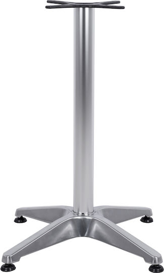 HomeMarkt Tischständer aus Aluminium mit Regulator in Silber Farbe 58x58x68.5cm