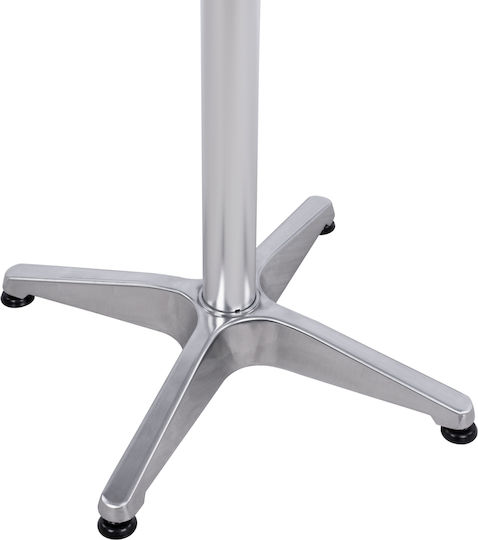 HomeMarkt Tischständer aus Aluminium mit Regulator in Silber Farbe 58x58x68.5cm