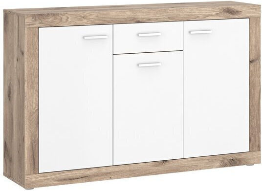 Μπουφές Nolciri 101 Ξύλινος με Συρτάρια Λευκός 134x39x90cm