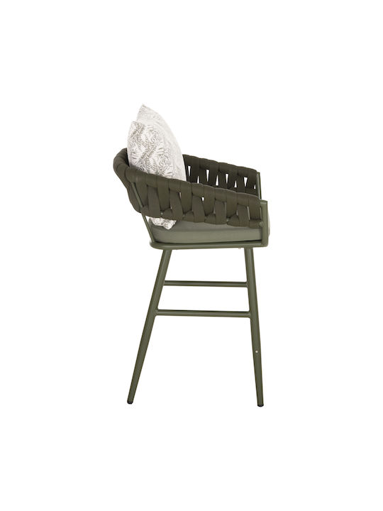 Scaune De Exterior Din Aluminiu Camden Cu Pernă Dark Olive