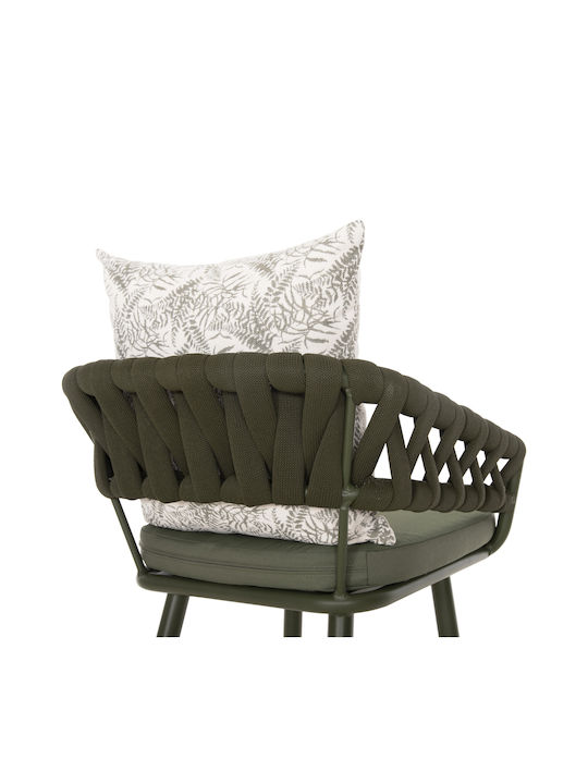 Scaune De Exterior Din Aluminiu Camden Cu Pernă Dark Olive
