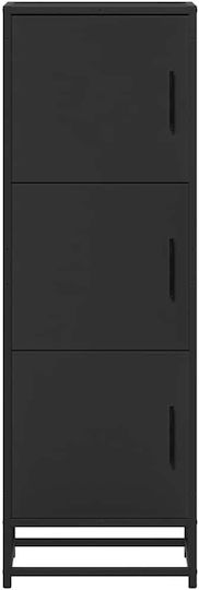 Living Room Display Cabinet Made of Particle Board Black 35.5x35x106.5cm