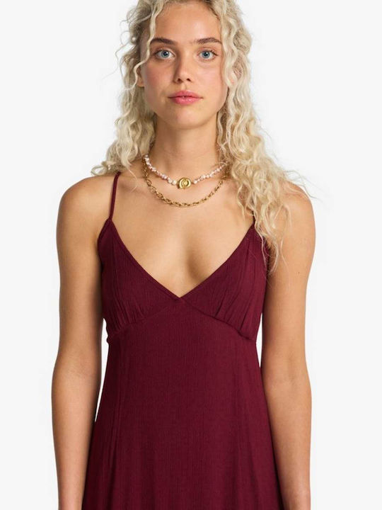 Rochie De Vară Maxi Cranberry Burgundy