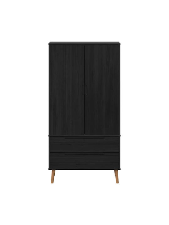 Dulap cu ușă dublă Negru 90x55x175cm