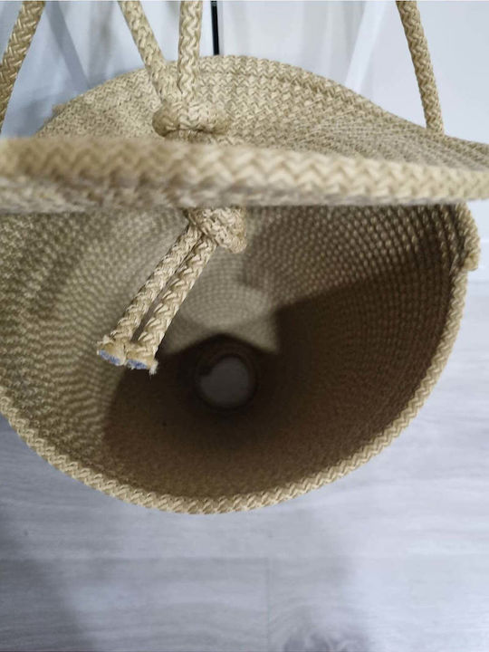 SteweHome Fabric Storage Basket with Lid Beige 30x20cm