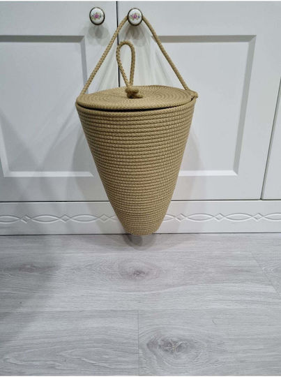 SteweHome Aufbewahrungskorb Stoff mit Deckel Beiges 30x20cm