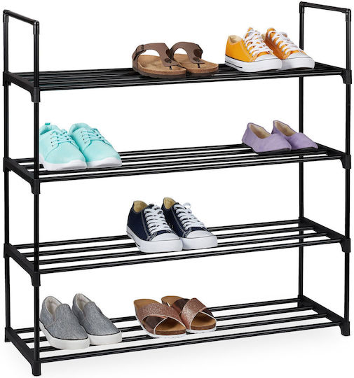 Pantofar Deschis din Metal Negru L117 x A30 x Î72 cm