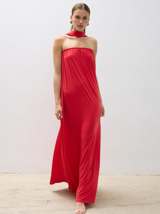 Sommer Maxi Kleid Rot