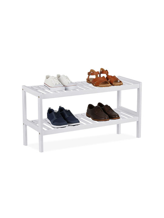 Shoe Organizer Made of Bamboo 70x26x33cm