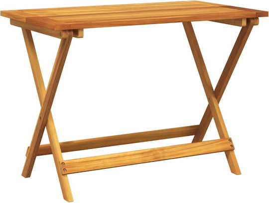 Foldable Sitting Room Table 90x52.5x65 Solid Acacia Wood