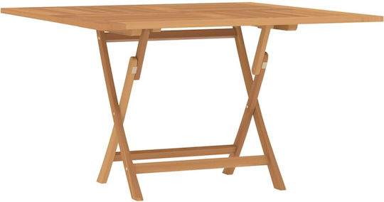 Zusammenklappbarer Gartentisch 120x120x75 Teak Zusammenklappbarer Gartentisch 120x120x75 Teak