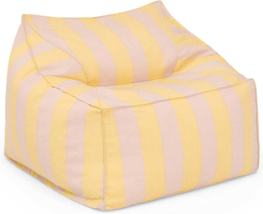 Bean Bag Chairs & Poofs Yellow and Pink Stripes Bean Bag Chairs & Poofs Yellow and Pink Stripes