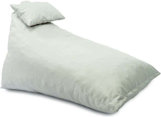 Fotolii Puf Bolster Impermeabil Gri Deschis 130x100x80cm