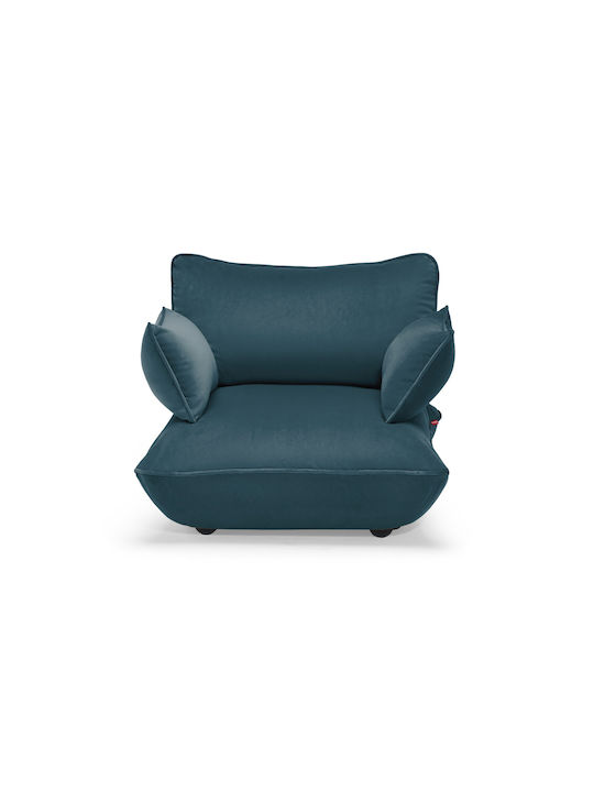 Sumo Velvet Armchair Petrol 108x108x90cm