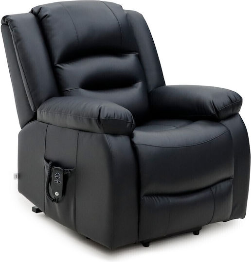 Relax με Υποπόδιο Nyx Ii 74x80x104cm Μαύρη Relax με Υποπόδιο Nyx Ii 74x80x104cm Μαύρη