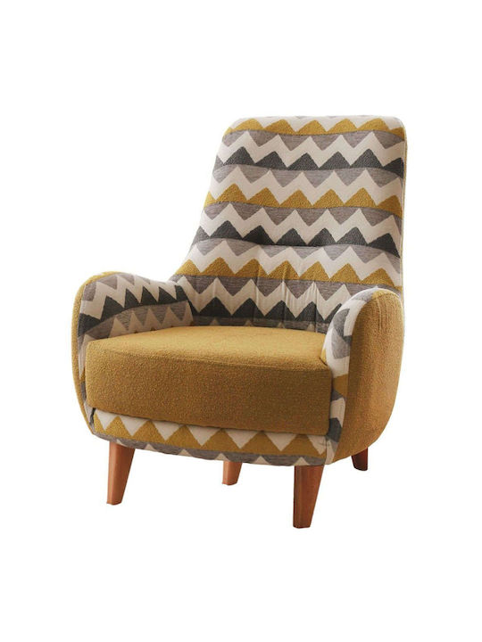 Zikzak Armchair Armchair - Berzera Multi-yellow 75x88x95cm