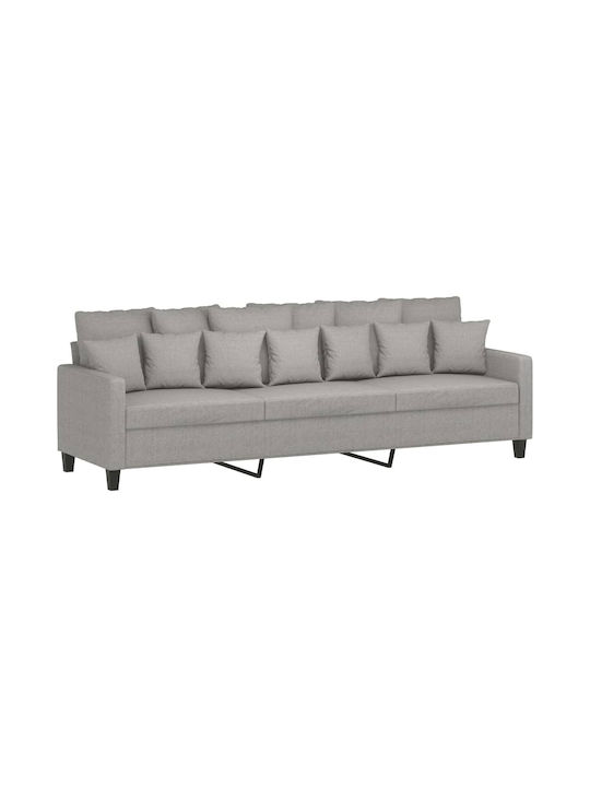 vidaXL Three-Seater Couch Open Grey 228x77x80 cm